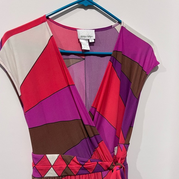 Donna Morgan - Pink Graphic Print Retro Fit & Flare Dress - Picture 7 of 7